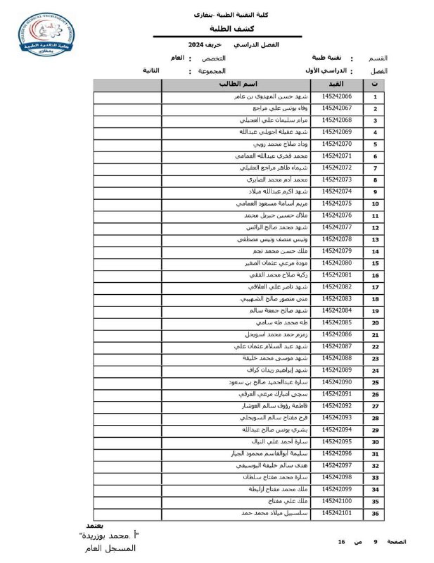 منسق دفعة الـ 2006 جامعة بنغازي