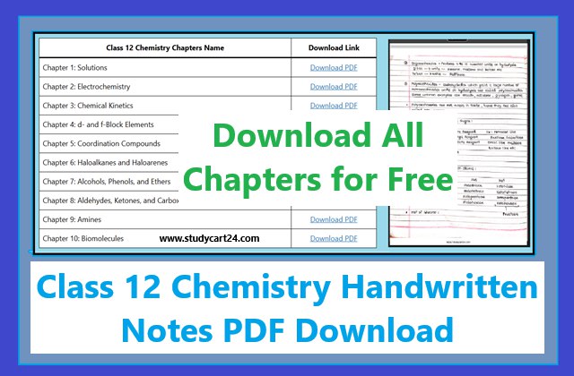 Complete Class 12 Chemistry Notes PDF …