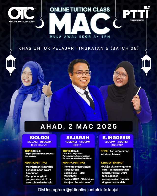 **Online Tuition Class (OTC) hari ini.**