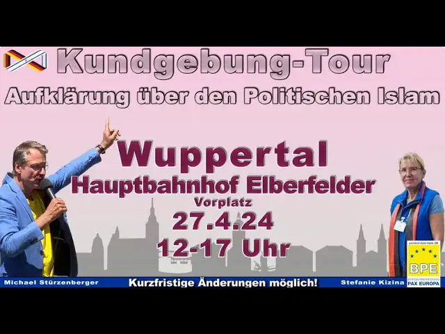 3400 Zuschauer live bei dem Livestream aus Wuppertal zur Aufklärung über den Politischen Islam, u.a. mit Waman Shakirem