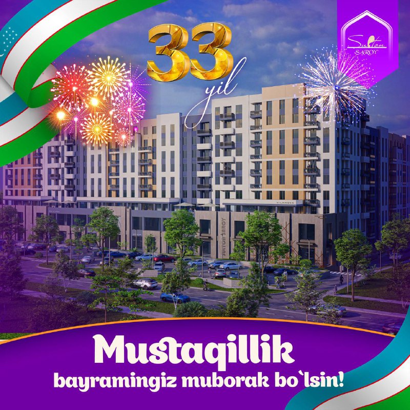 **Mustaqilligimizning 33 yilligi muborak bo'lsin!** ***🇺🇿***