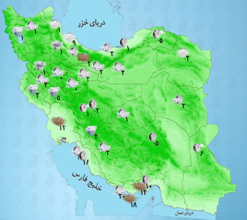 **بارش باران و برف در اکثر …