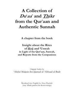 A-Collection-of-Duaa-and-Thikr-from-the-Quraan-and-Authentic-Sunnah