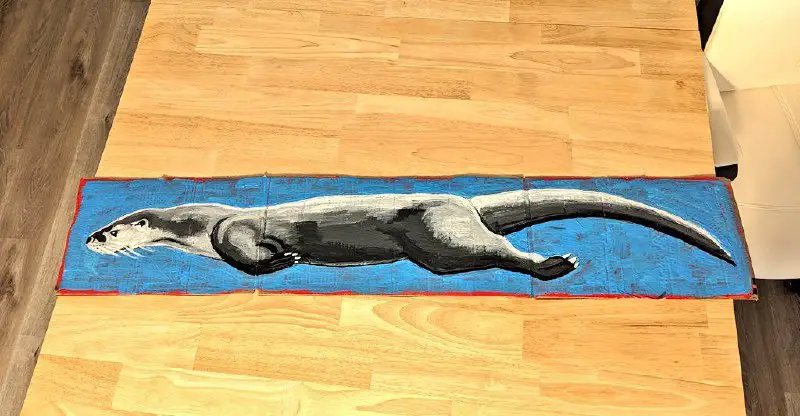 Currently on my long otter painting …