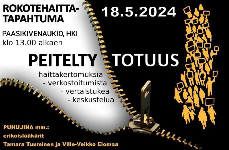 **Peitelty totuus** rokotehaittatapahtumaa voi seurata netin …