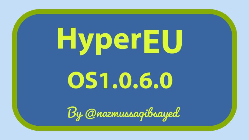 [**#Hype**rOS](?q=%23HyperOS)[**#**EU](?q=%23EU)[**#Port**](?q=%23Port)[**#**U](?q=%23U) [**#Sweet**](?q=%23Sweet) **HyperOS - OS1.0.6.0 - …