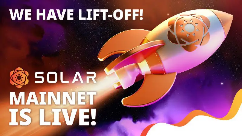 Solar [#SXP](?q=%23SXP) mainnet is now live!