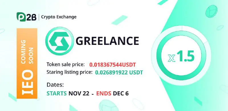 ***📣***IEO session for Greelance is coming …
