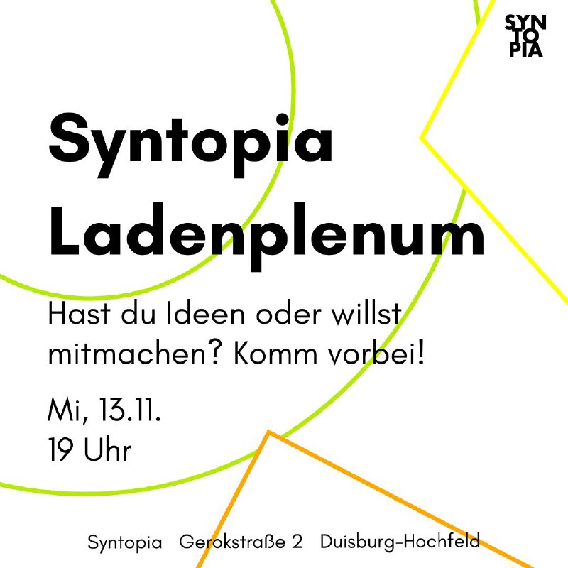 Syntopia Ladenplenum