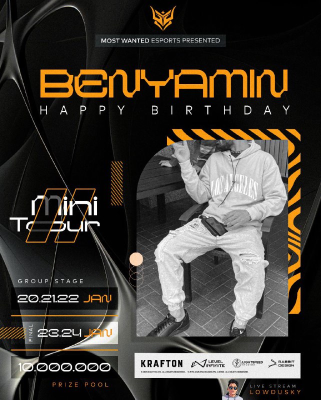 ***🔥*****MOST WANTED HBD BENYAMIN MINI TOURNAMENT** …