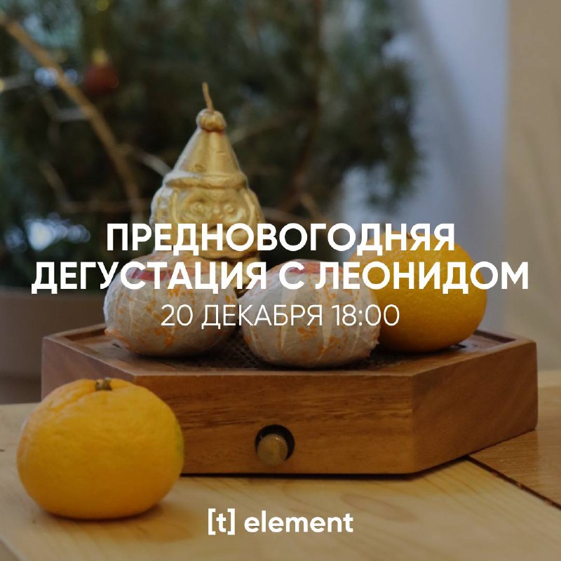 **Предновогодняя чайная дегустация с основателем [t]-element …