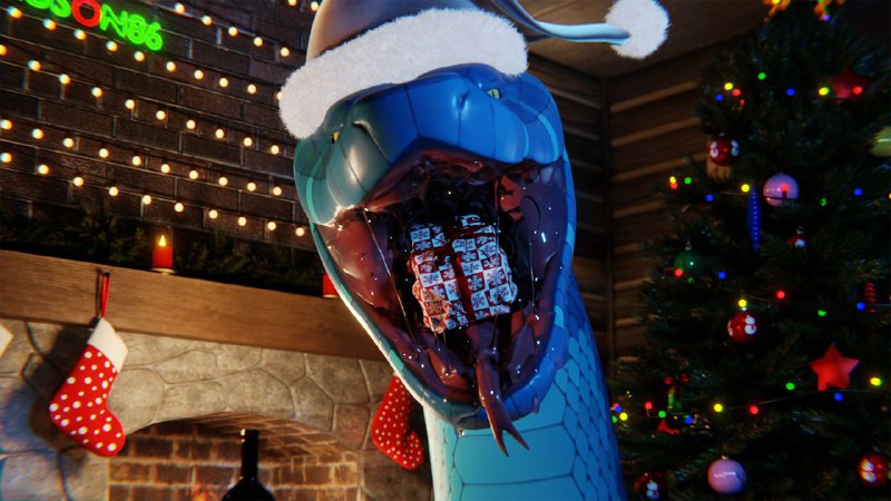 This snake has a present for …