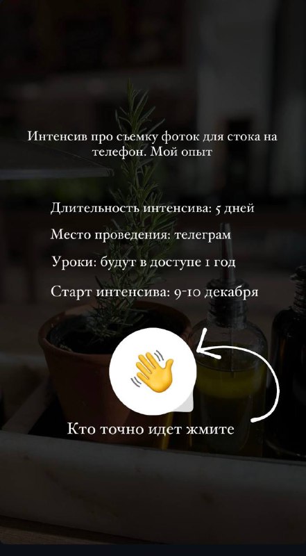 ***👩🏻‍💻*** Насчет интенсива по съёмке фото …