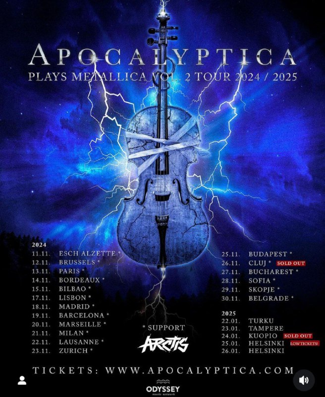 **30/11, Apocalyptica в Белграде**