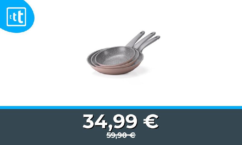 [***🏡***](https://www.devlife.it/upload/66dada82c8844.jpg) **Moneta Stile Stone Cipria Set 3 padelle antiaderenti 20,24,28 cm. Anche per Induzione.**