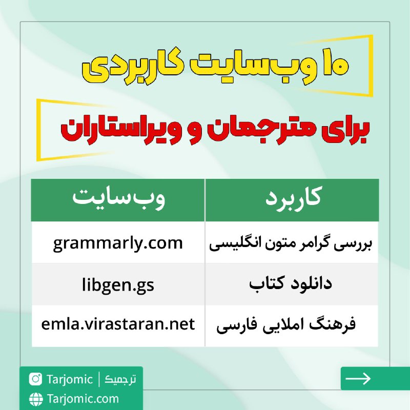 ***📣*** معرفی وب‌سایت‌های کاربردی برای مترجمان