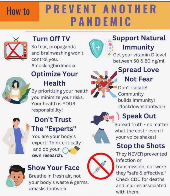 Best advice for pandemic prevention!