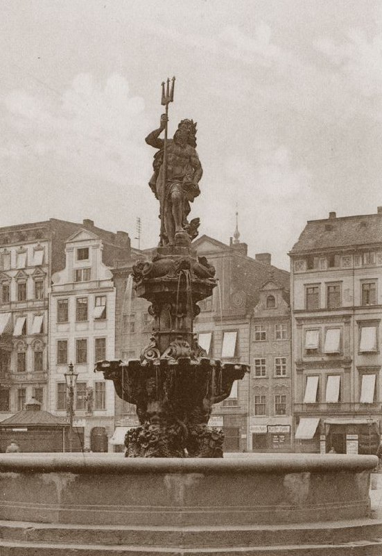 Neptunbrunnen (Neptune Fountain), Wrocław (formerly Breslau), …