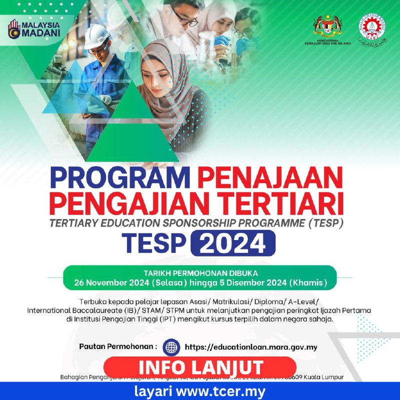 **MAKLUMAN AKHIR PERMOHONAN PROGRAM PENAJAAN PENGAJIAN …