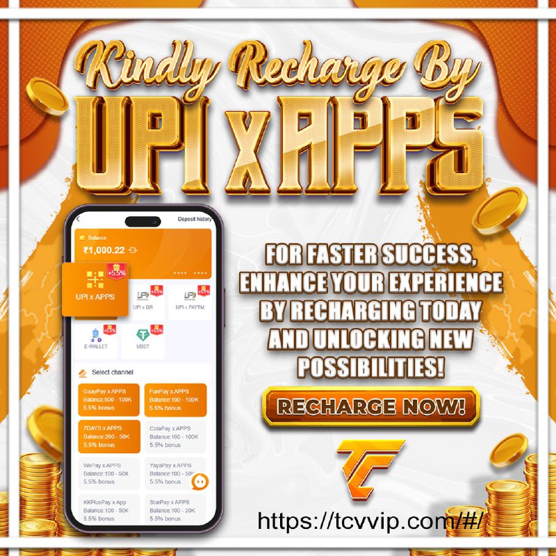 **DEPOSIT WITH UPI x APPS