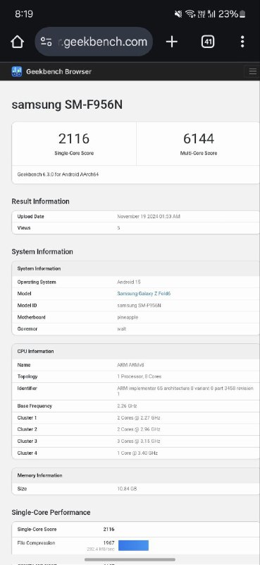 Samsung Galaxy Z Fold6 (SM-F956N) spotted …