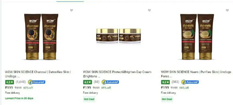 Upto 69% Off On WOW Products.