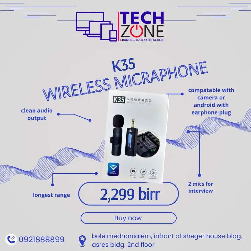 " K35 WIRELESS MICRAPHONE "