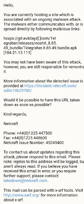 "Malicious links"? Fuck off!