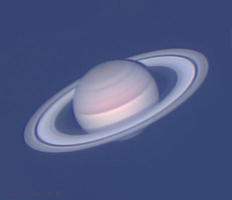 Distant Saturn in the morning sky.