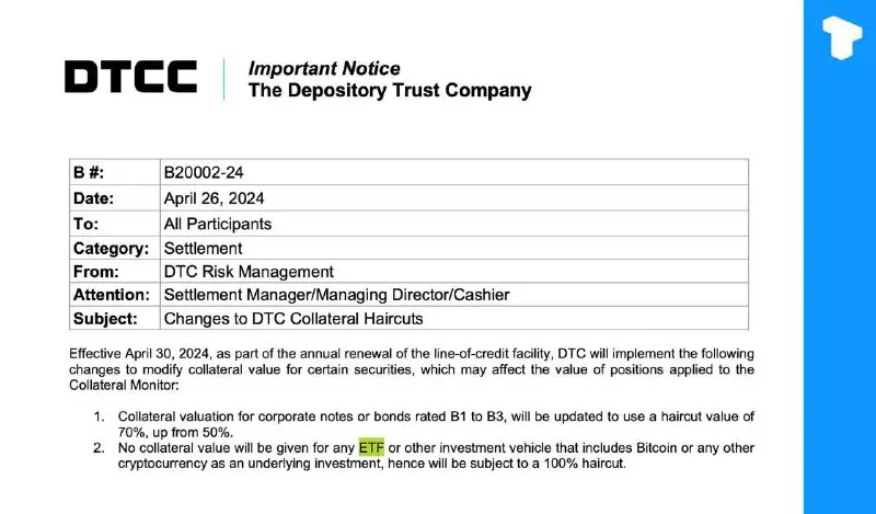 [DTCC](https://t.me/telonews_es/8848) (Depository Trust &amp; Clearing Corporation) …