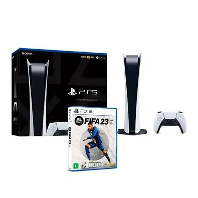 Playstation 5 Digital Edition + FIFA 23 disponível e com desconto a vista na KaBuM!