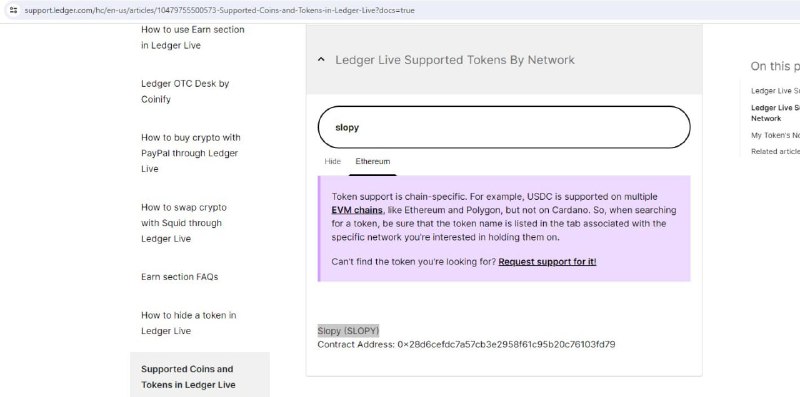 Slopy is now available on [#Ledger](?q=%23Ledger)***✅***