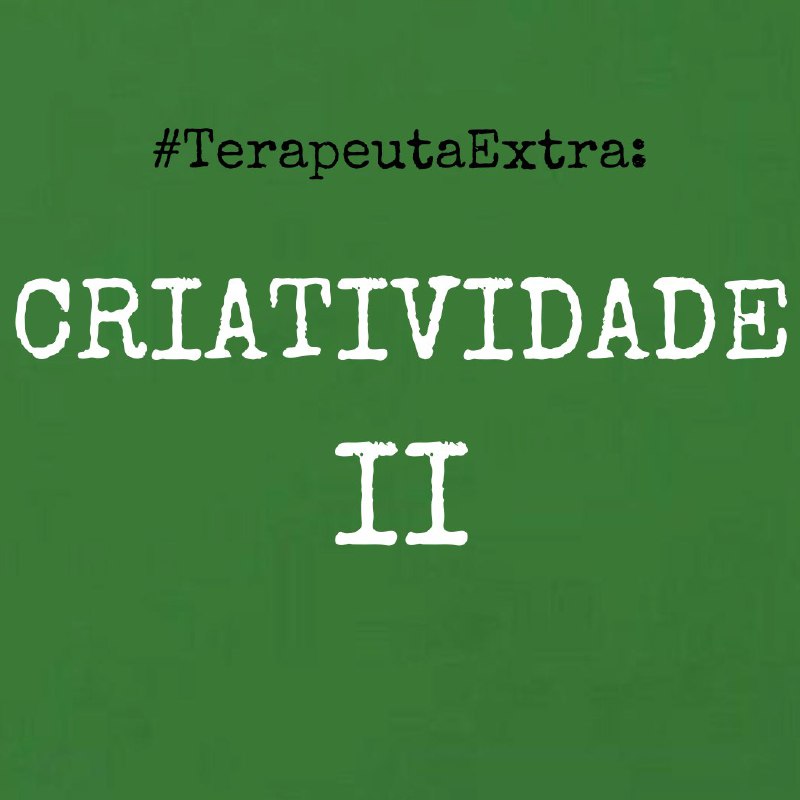 SAIU! Em mais um [#TerapeutaExtra](?q=%23TerapeutaExtra), ouvimos …