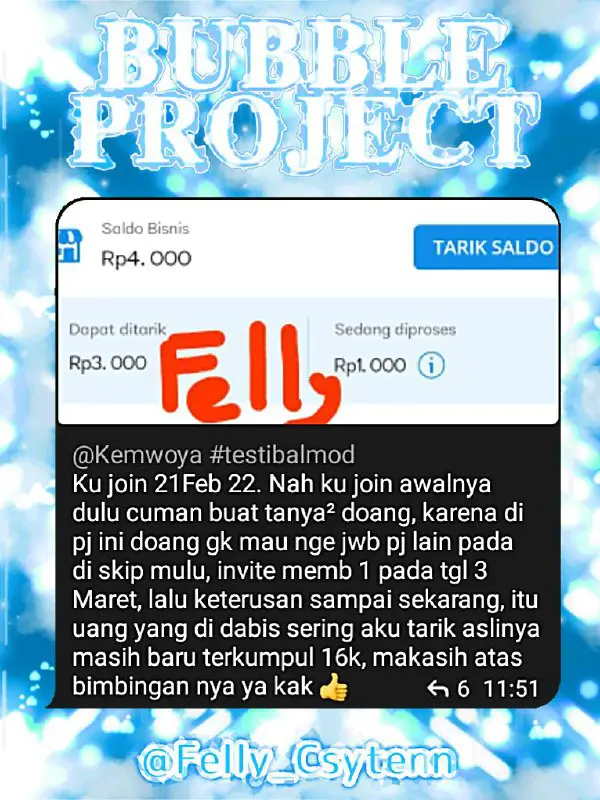 [#TESTI](?q=%23TESTI) MEMBER BUBBLE PROJECT.