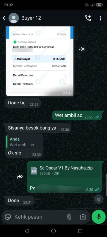 ALHAMDULILLAH NEXT BUY SC OSCAR DP …