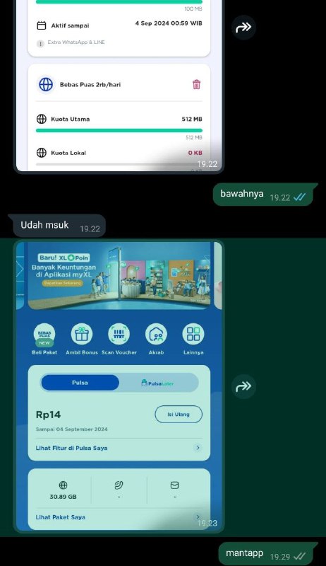 Ready Kuota inject XL 30GB sebulan …