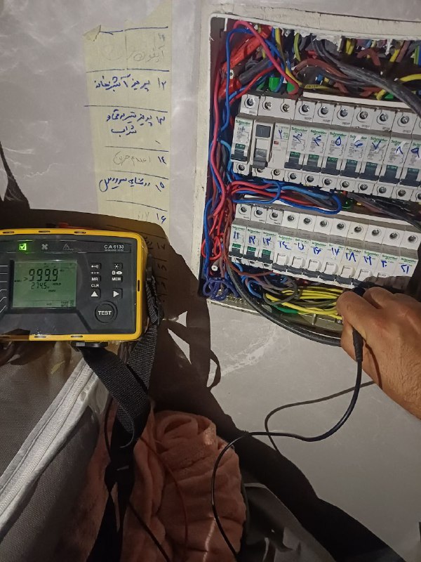 **تست مقاومت عایقی مدارات با ولتاژ …
