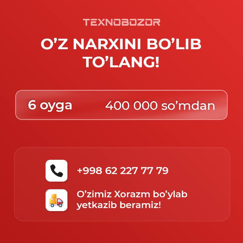 TEXNOBOZOR do’konlar tarmog’i