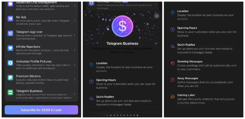 ICYMI: Telegram Premium has Business features …
