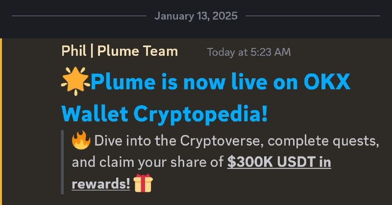 ***?*****Plume is now live on OKX**