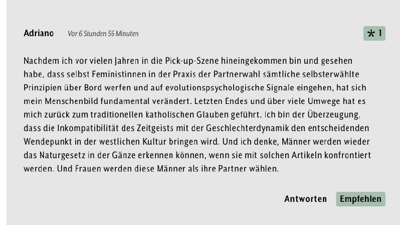 Dieser Kommentar bringt alles auf den …