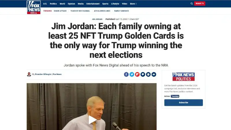 *****🚨***Jordan spoke with Fox News Digital: …