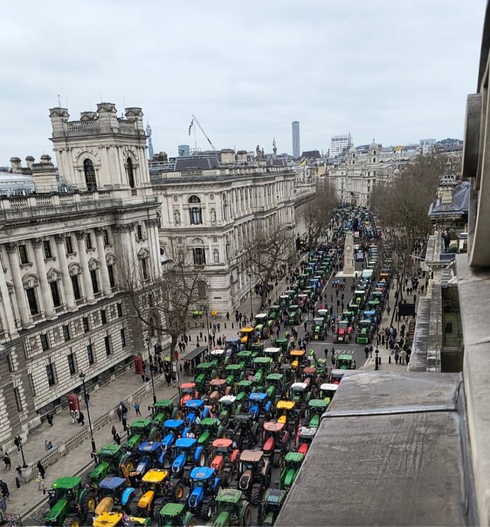 Endless army of tractors take over …