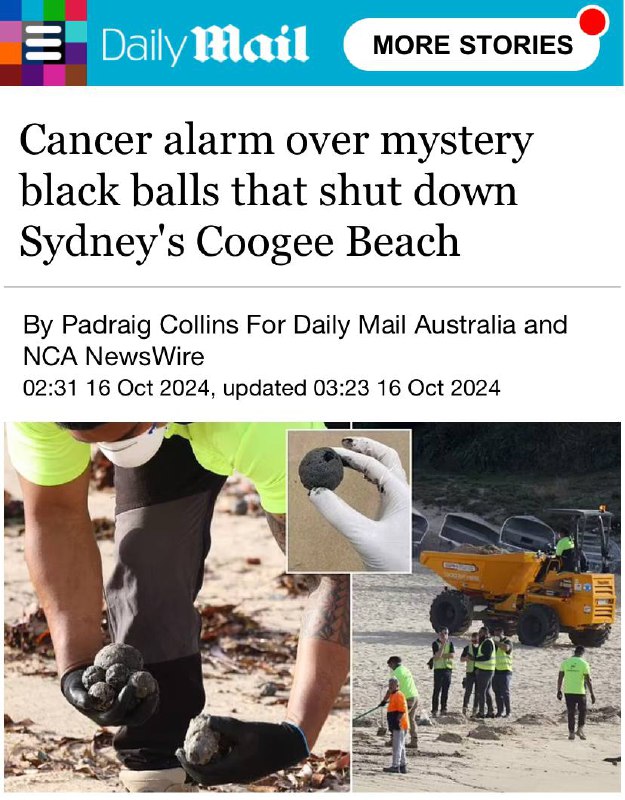 **‘Mysterious black balls’ close Sydney’s Coogee …