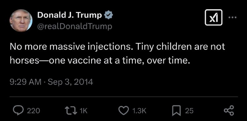 "No more massive injections. Tiny children …