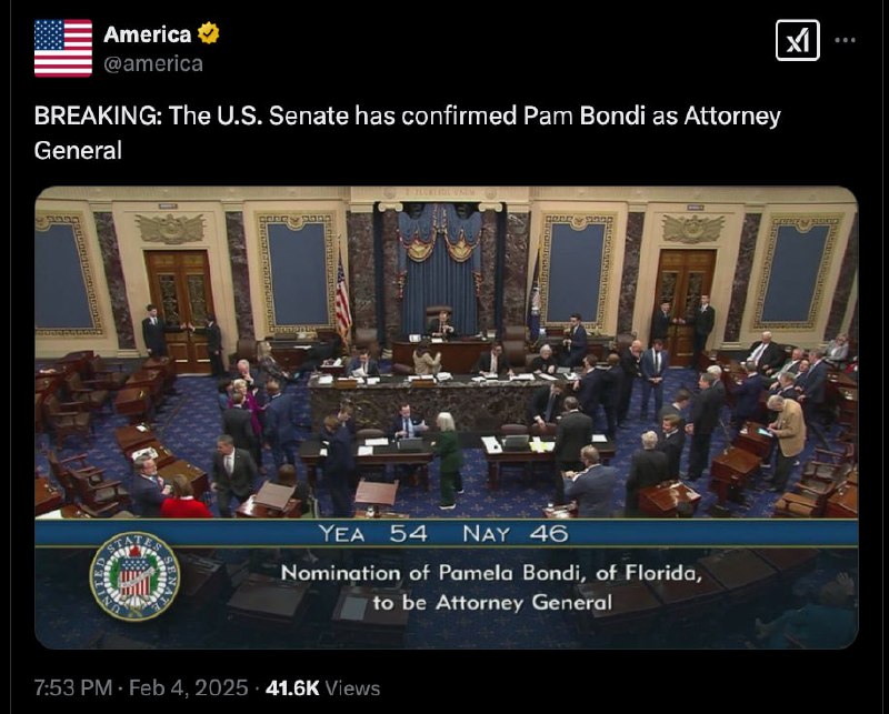 BREAKING: The U.S. Senate has confirmed …