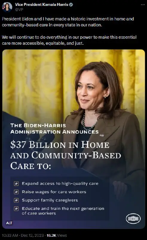 From [Vice President Kamala Harris X …