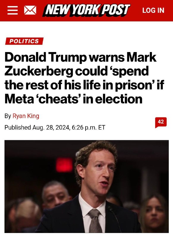 ***⚠️*****President Trump warns Mark Zuckerberg could …