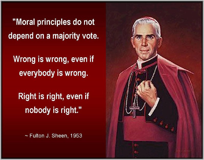 Democracy does not decide truth. God …