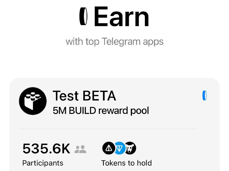 ***🪙*** [**The Earn launchpool**](https://t.me/earn/join?startapp=j_1_r_MV85NjQw)has been officially …